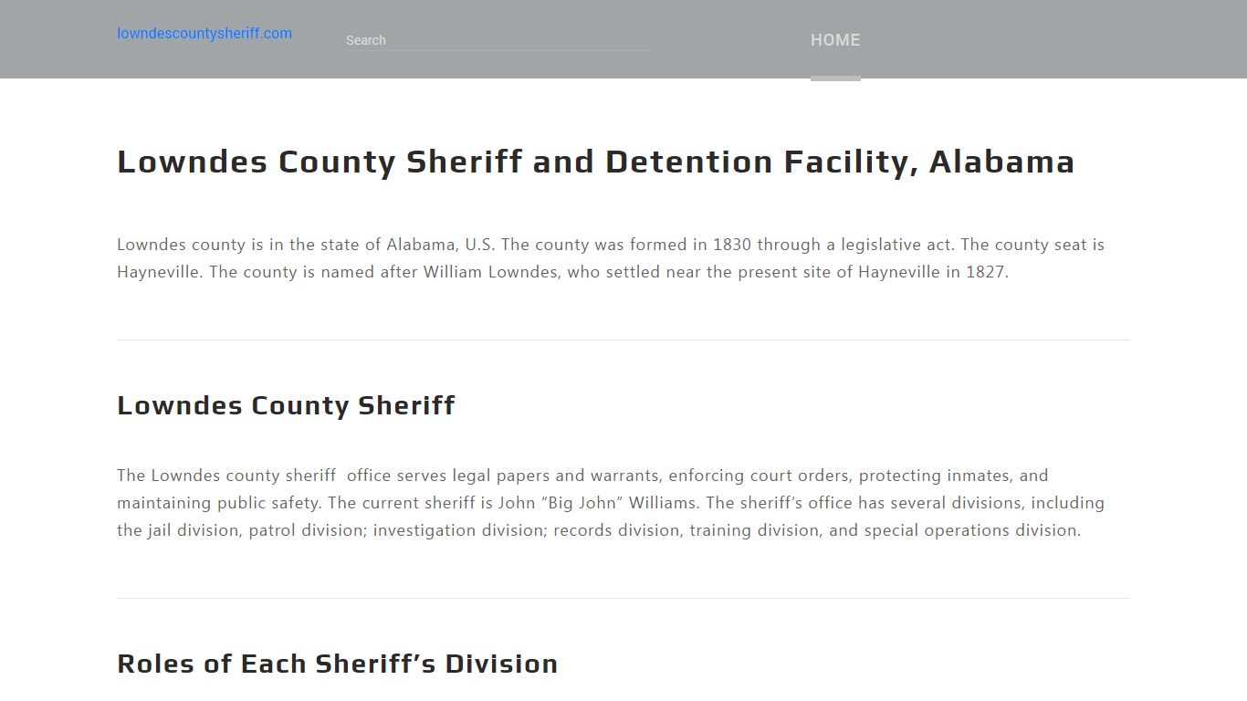 Lowndes County Sheriff and Detention Facility, Alabama